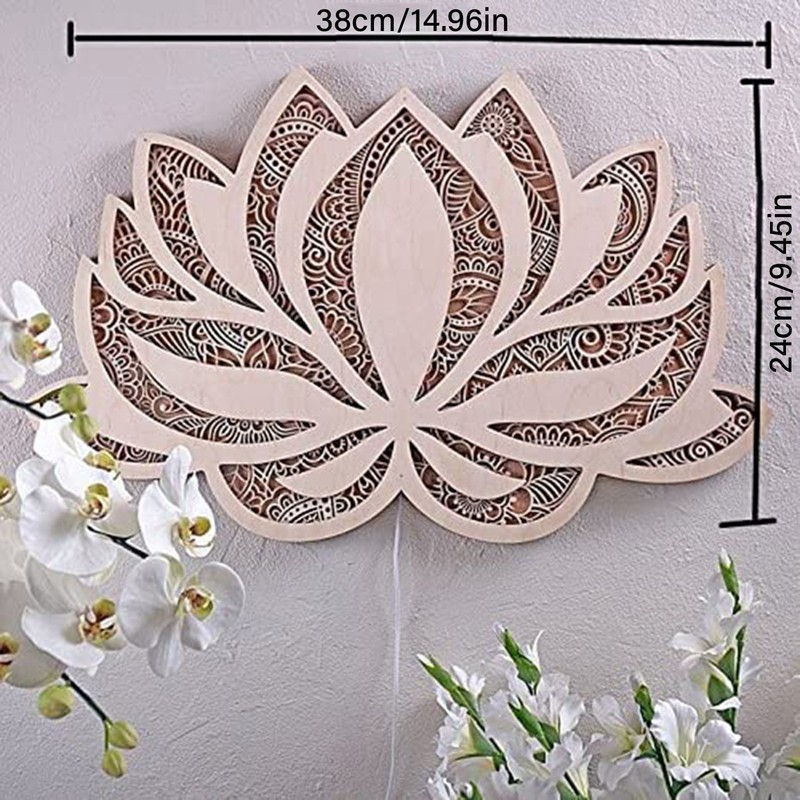 Lotus Flower Mandala Lamp Lotus Shape Night Light Decorative Flower