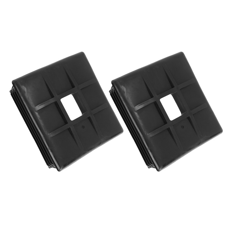 2 Pcs 4in Square Bumper Cap ABS Pipe Hole Plug