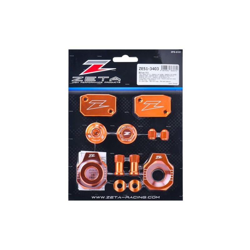 Zeta Billet Kit Compatible with KTM Orange ZE51-3403