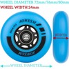 AOWESM Inline Skate Wheels 80mm 76mm 72mm 85a Outdoor Indoor