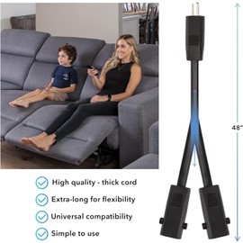 29V 2A Dual Motor Universal Lift Chair Recliner Power Supply Kit with Back up - Compatible for Loveseats, Chairs,Recliners and Sofas Power Adapter Transformer, with 3 Cables