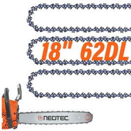 18 Inch Chainsaw Chain 3/8" LP Pitch .050" Gauge 62 Drive Links, Replacement Chains Fits for Ego, Fits for Poulan, Fits for Kobalt, Fits for Echo, Fits for Greenworks and more - S62 (3 Chains)