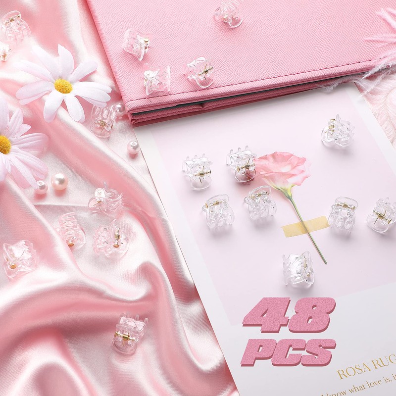 48 Pcs Small Mini Hair Claw Clips for Women Girl's