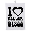 Hippowarehouse I love roller disco Tea Towel Eco Printed Dish