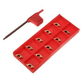 10Pcs Replacement Carbide Blades for Cutter Turning Tool - DCMT070204 US735 DCMT21.51