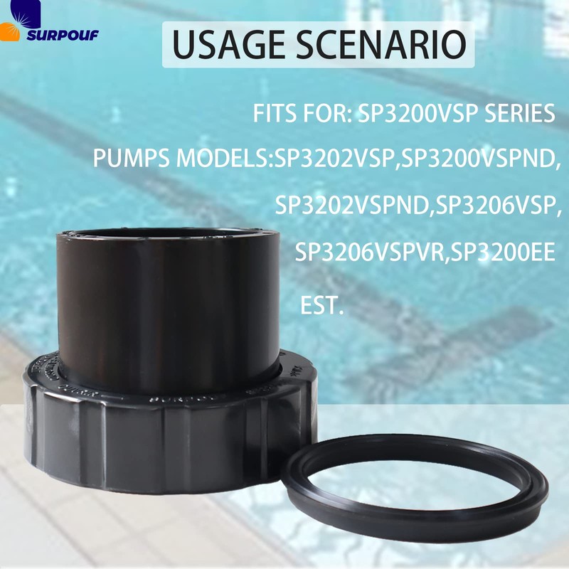 SURPOUF SPX3200UNKIT Union Connector Kit 3PACK Fits For Hayward Pool
