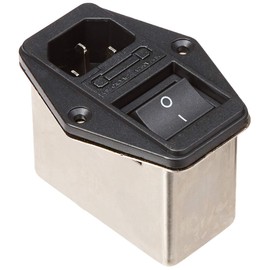 BLS CW2C-10A-T Solder Lug Terminals IEC 320 C14 Filter + Boat Switch + Fuse Holder