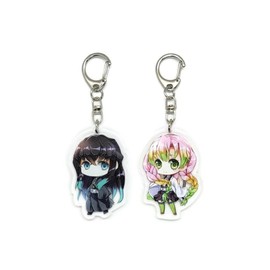 EBTY DREAMS Inc. - Set of 2 Demon Slaye DS Acrylic Keychain Hashira: Mitsuri Kanroji, Muichiro Tokito v1