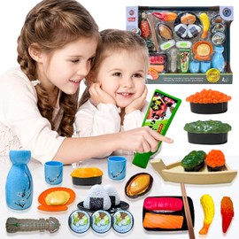 FUSHUI Pretend Play Set, Kitchen Toy, Sushi, Specialty Sushi Set, Educational Toy, Pretend Play, Hamburg, Kitchen, Cooking, Realistic Food, Pretend Play, Parent-child Play, Children, Gift, Birthday