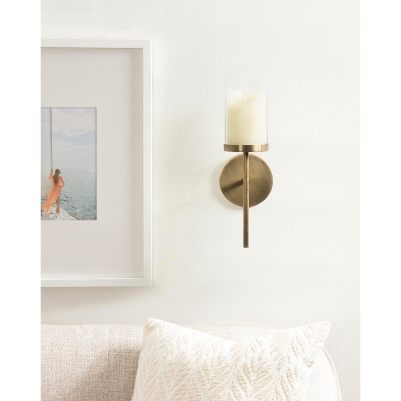 Kate and Laurel Blaise Transitional Metal Wall Sconce; 5 x