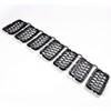 Anzio 7pcs Matte Black Grill Inserts Front Mesh Honeycomb Compatible
