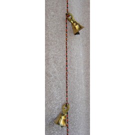 Rastogi Handicrafts Brass Decorative String of 11 Metal Vintage Indian Style Fair trade Wall Hanging Bells (2)