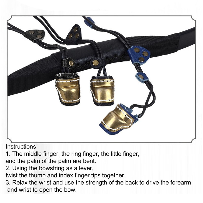 Leather Archery Thumb Ring Archery Finger Protector Guard for Traditional