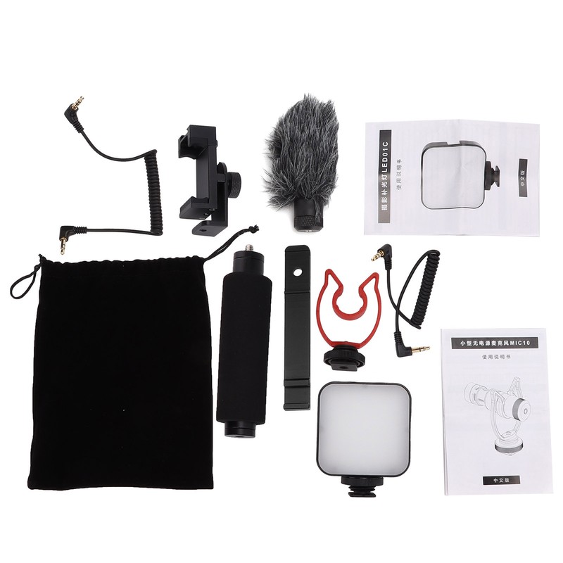 YELANGU Smartphone Vlogging Hand Grip Set Video Recording Holder Handle