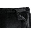 Leisureland Men's Plush Fleece Wrap, Spa Gym Bath Wrap Black