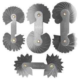 eMagTech Set of 4 radius gauge measuring tool stainless steel radius gauge set concave-convex