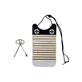 Mini Handmade Black and White Zydeco Washboard Rubboard Scrubboard 6 x 11 Inches