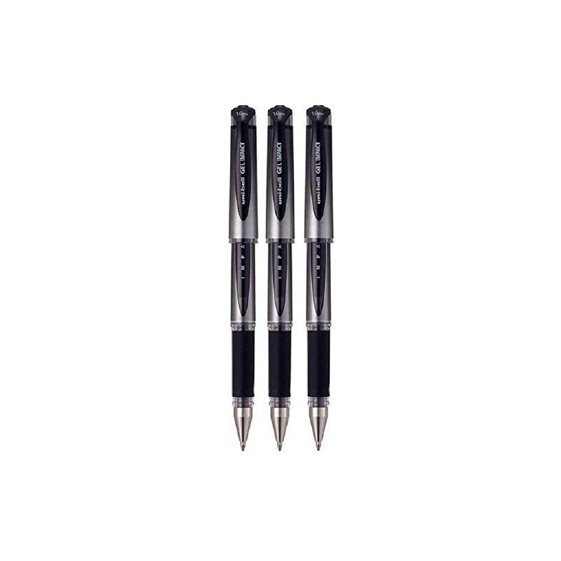 Uni Ball Black Capped (UM-153S) Gel Impact Rollerball Pen Ball