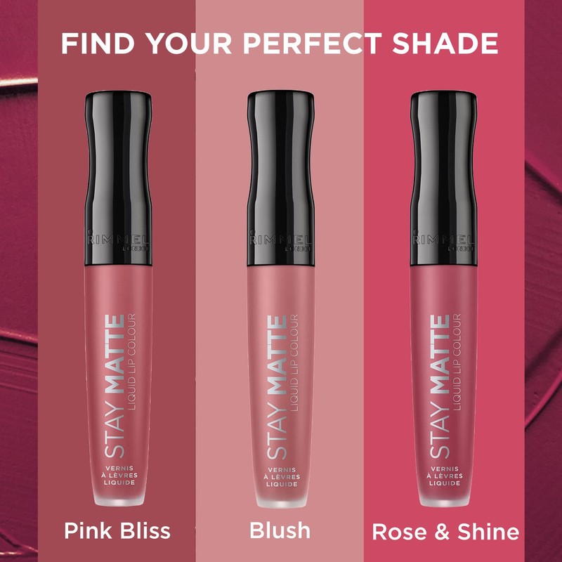 Rimmel Rimmel Stay Matte Liquid Lipstick, Rose And Shine, 1
