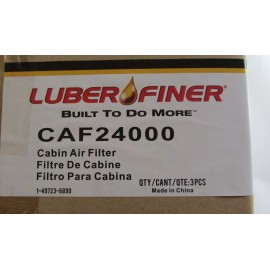 Luber-Finer 3-PACK GENUINE LUBER FINER CAF24000 CABIN AIR FILTERS