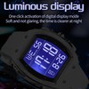 findtime Men's Digital Watch Tonneau Sports Wristwatch Waterproof Fashion Big