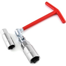 BTtime Plug Socket Spark Plug Wrench (Pack of 2) T-Handle 6 Corner Socket Wrench Car Maintenance Set (0.6 inch + 0.8 inch (16 + 21 mm)