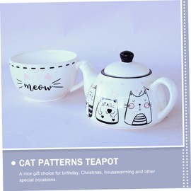 Gifts for Home Decor 1 Set Cat Teapot Cup Tea Pot Kung Fu Tea Set Tea Set China Tea for One Set Teapot and Cup Set Tea Maker s White Teapot Kit Tea Cup Teapot Set