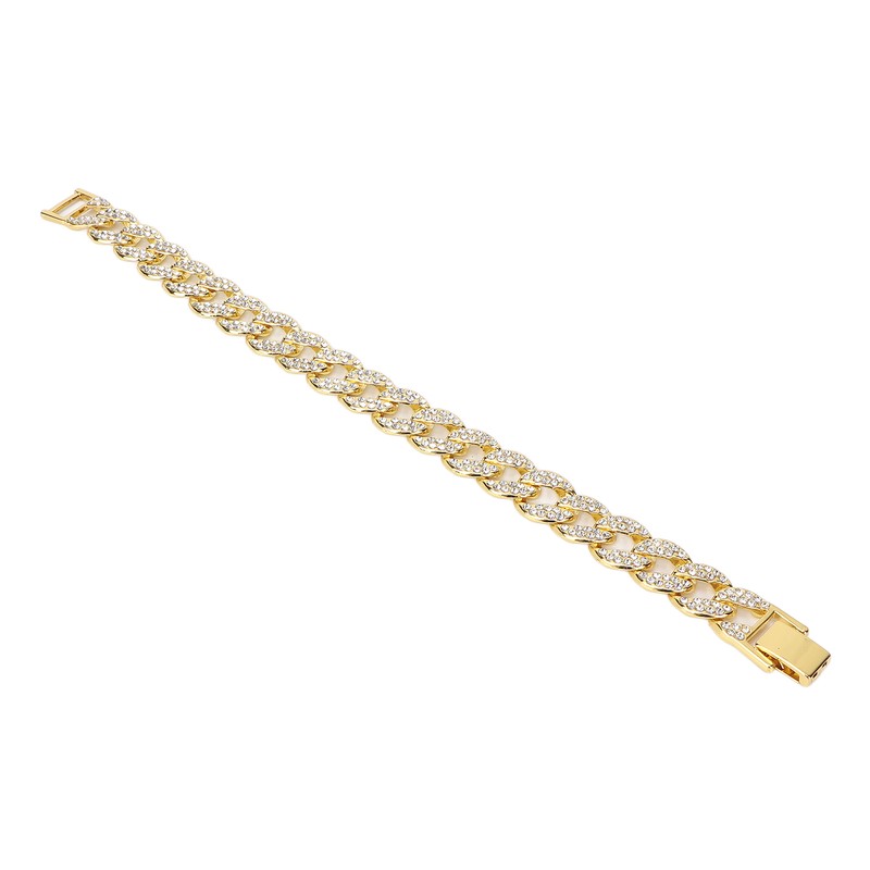 Cuban Bracelet Cuban Boutique Rhinestone Jewelry Hip Hop Couple Bracelet