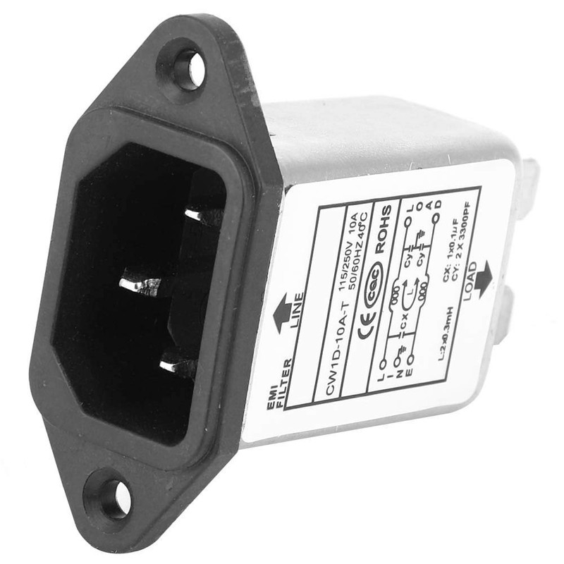 Mains Filter 230 V, CW1D-10A-T, Mains Filter, Single-Phase Filter, EMI
