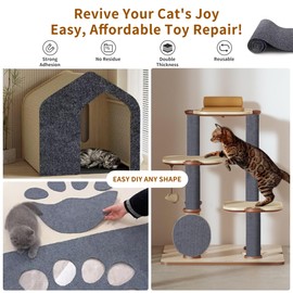 【Super Sticky】 Cat Scratch Furniture Protector Self Adhesive Scratching Mat Couch Protector from Cat Claws Furniture Protectors from Scratching Pad Carpet Anti Cat Scratcher Deterren Sticky Wall Mat