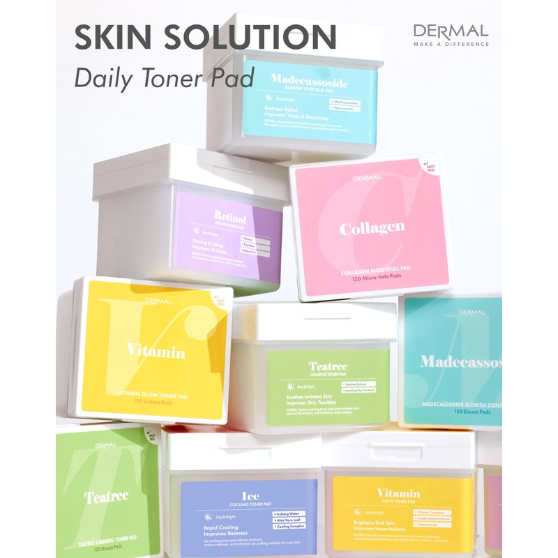 DERMAL Retinol Peptide Lifting Pad - Korean Toner Pad for