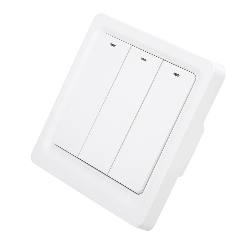 Wall Smart Light Switch Push Button Zero Fire 3 Gang