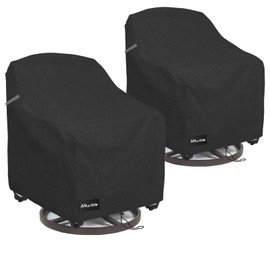 ANartcle Swivel Patio Chair Covers 2 Pack,Waterproof Heavy Duty Outdoor Chair Covers,Patio Swivel Chair Covers for Outdoor Furniture (30 W x 34 D x 38.5 H inches) Black.