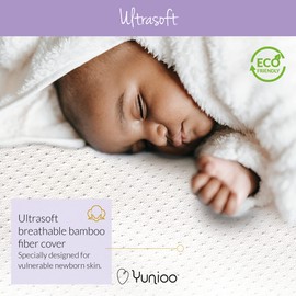 Yunioo Foldable Baby Changing Pad. Moses Basket or Oval Bassinet Mattress Pad with Ultra Soft Cover. Replacement Diaper Changing Station Mattress. Changing Table Topper for Dresser. 29” x 15”