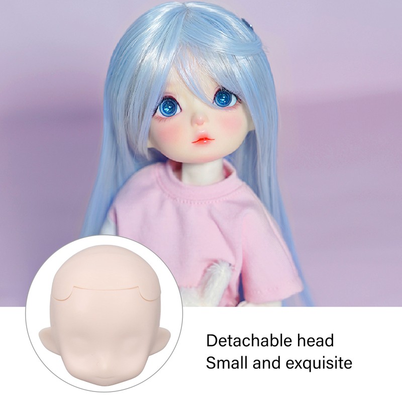 Blank Doll Head for 1/12 Ball Jointed Doll DIY Makeup