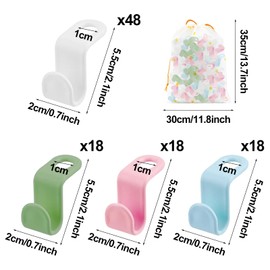 GAOHAN 102 Pcs Clothes Hanger Connector Hooks, Space Saver Hangers, Space Saving Coat Clothes Connectors Hangers Hooks for Wardrobe Closet Garderobe Organiser Hooks Space Saving Savers,4 Colors