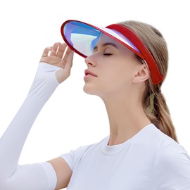 Unisex Retro Sun Visor Hat Headband Cap Golf Tennis Hat Plastic Golf Sports Visor Wide Brim Beach Hat Summer Visors Hats for Womens Mens UV Protection Hat Adjustable Baseball Cap Running Cycling Cap