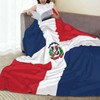 Cute Dominican Flag Blankets Soft Comfy Flannel Blanket Throws 80"x