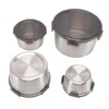 4Pcs Stainless Steel Preservation Box Large Capacity Round Food Storage
