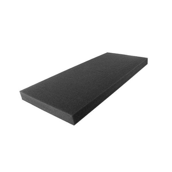 FoamRush 7" x 26" x 29" Charcoal High Density Upholstery