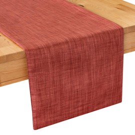 The White Petals Rust Side Table Runners (13x36 inch, Pack of 1) Fabric Lined | Properly Finished, No Fray Edges | for Home, Kitchen, Dining Room, Holiday, Wedding Party Décor