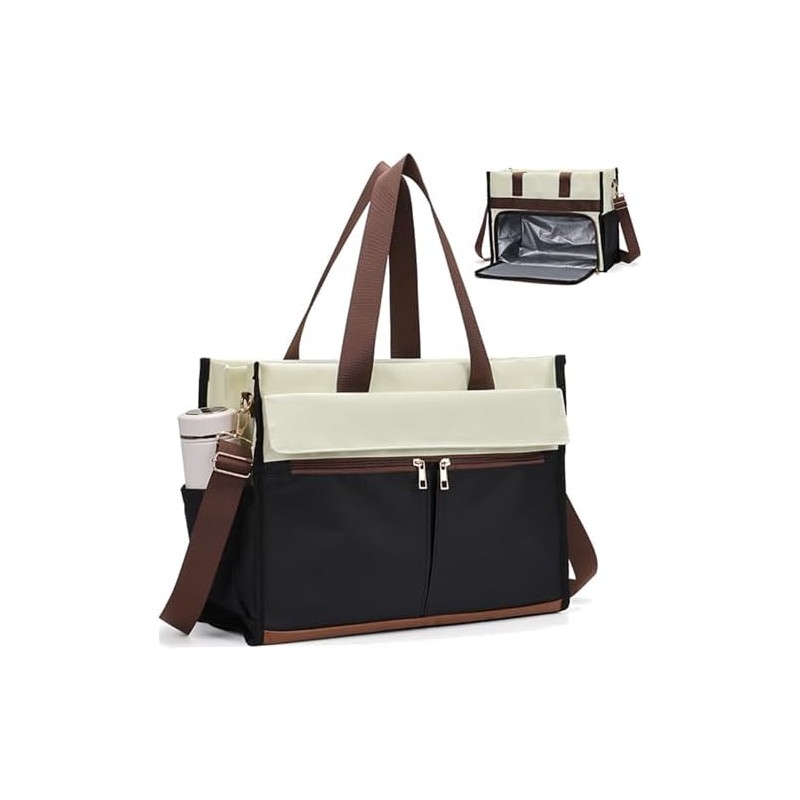 Bolsa de mano con compartimento para el almuerzo para mujer,