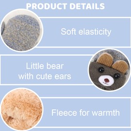 Children's Winter Gloves Kids Mittens Baby Cartoon Mittens Neck Gloves Thick Double Knitted Gloves Cute Gloves 1-3 Years Old Playing, Running, Skiing Needs