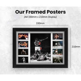 Muhammad Ali Signed Poster Print- Limited Edition Autograph Fan Gift – Collectible Memorabilia Merchandise (Unframed A4 (30x21cm))