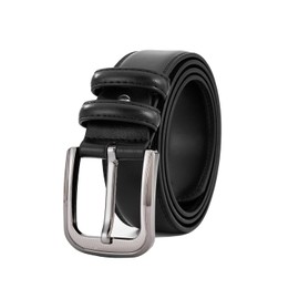 TEAMMAO Mens Belt Men Belts 33"-71" Plus Size Leather Waist Black Belt for Business Casual Work Jeans 1.49 Inch Wide.(Black,Waist:57"-59")