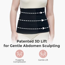 Momcozy Ergowrap Postpartum Belly Band, 3D Abdomen Lifting & Ergonomic Back Support Abdominal Binder, Seamless & Invisible Wrap Shapewear for Postpartum C-Section Recovery, Daily Wear, Exercise