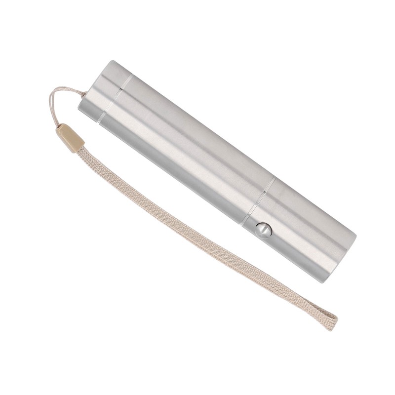 Mini Stainless Steel Flashlight 3 Mode Pocket LED Torch Handheld