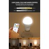 Rechargeable Light Bulbs with Remote, 3 Colors Shift + Dimmable