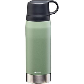 Aladdin CityPark Thermavac Double Cup Stainless Steel Thermos Flask 1.1 LT Khaki 1.1 LT