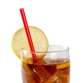 AmerCare 9 Inch Giant Red Paper Wrapped Straws, Case of 7200